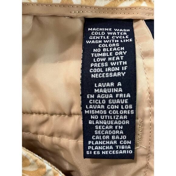 Jones New York Signature Women's Golden/Tan/White Print Capri Crop Pants SZ 8 - Picture 8 of 8